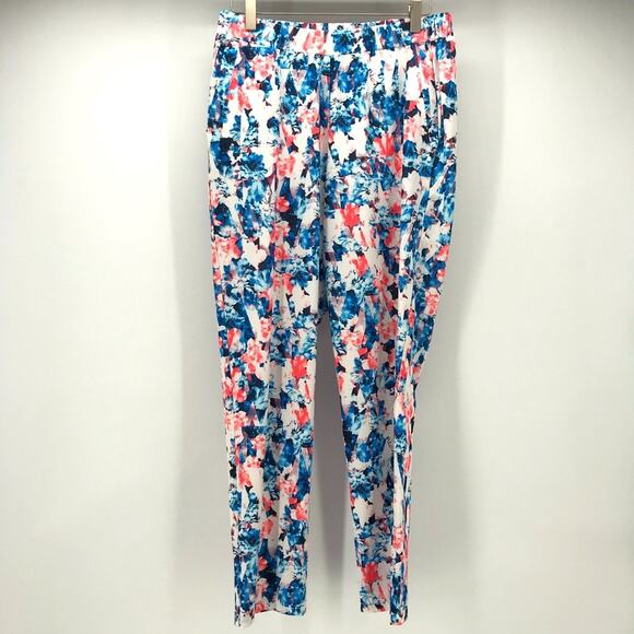 Disney Alice Through The Looking Glass Womens 10 Blue Pink White Pull On Pant - Picture 1 of 9